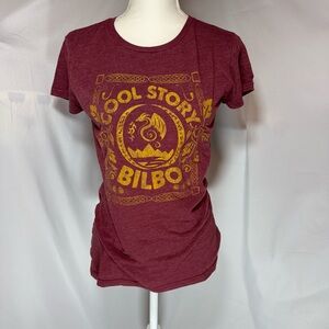 Cool Story Bilbo, Small Red and Gold T-Shirt